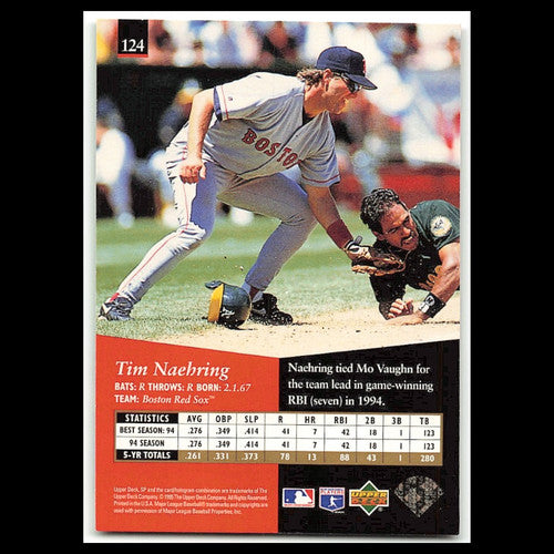 Tim Naehring #124 1995 Upper Deck SP Boston Red Sox Baseball Card MLB NM