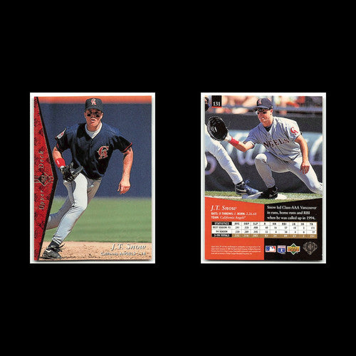 J.T. Snow #131 1995 Upper Deck SP California Angels Baseball Card MLB NM