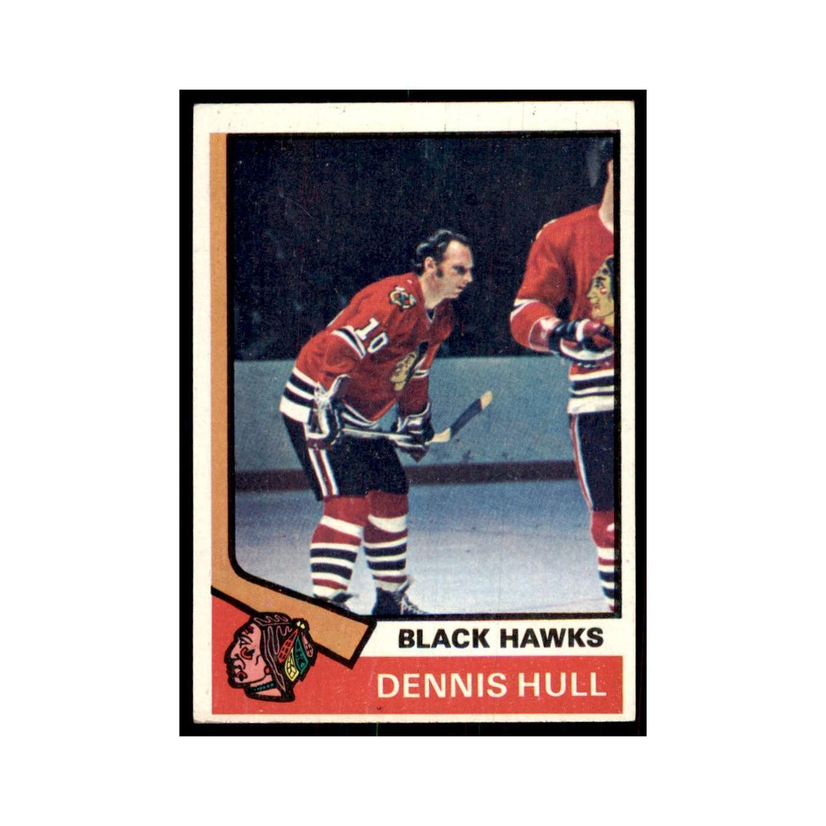 Dennis Hull 1974 Topps (damaged) #150 Hockey Cards Hockey Card NM