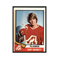 Curt Bennett 1974 Topps (damaged) #33 Hockey Cards Hockey Card NM