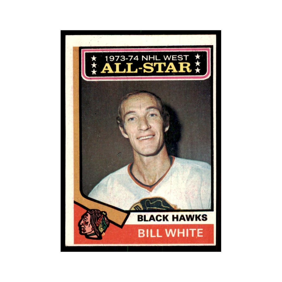 Bill White 1974 Topps (damaged) #136 Hockey Cards Hockey Card NM