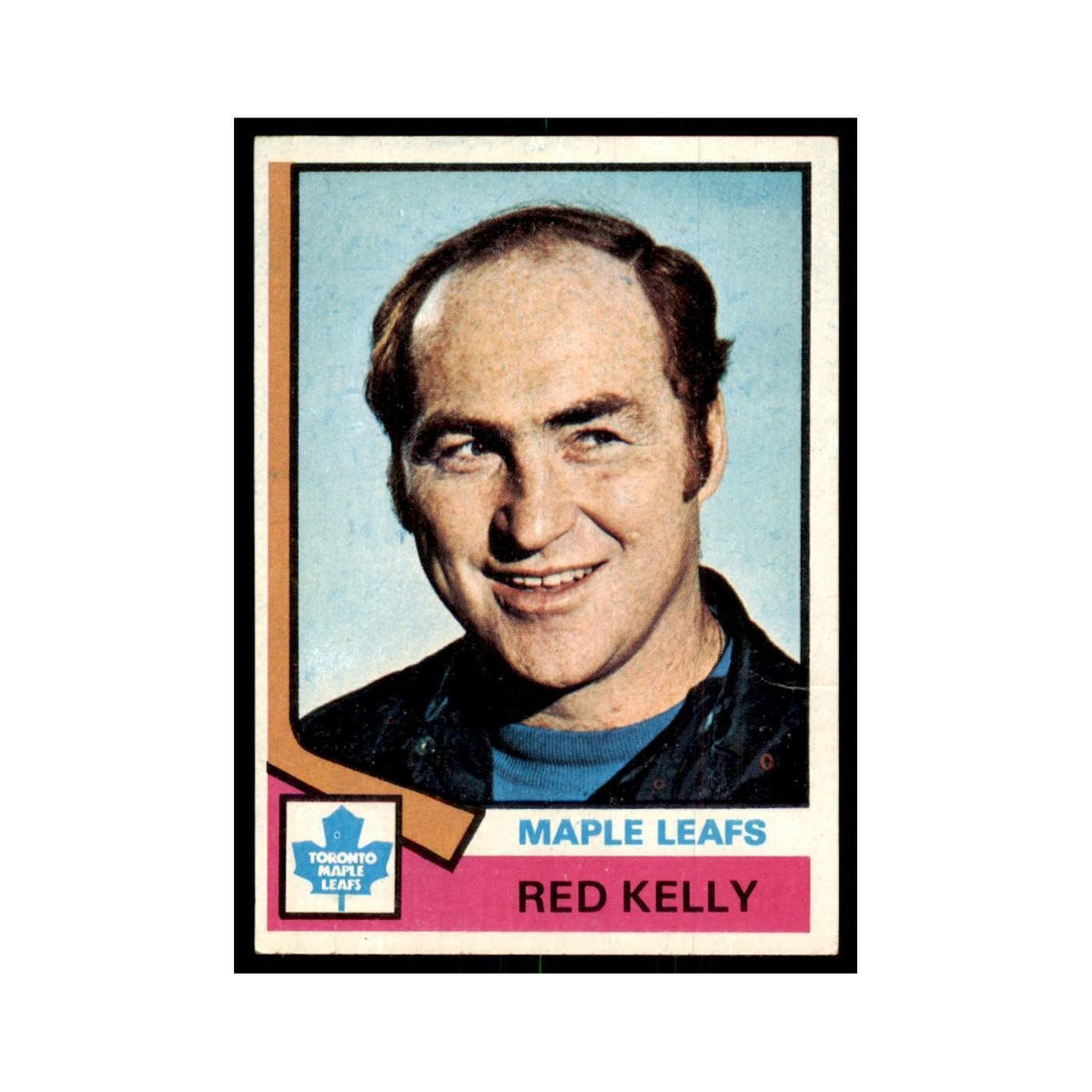 Red Kelly 1974 Topps (damaged) #76 Hockey Cards Hockey Card NM