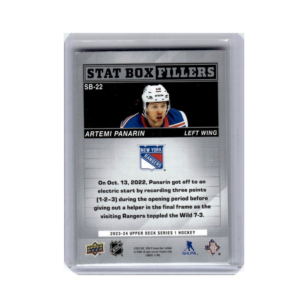 Artemi Panarin 2023 Upper Deck Stat Box Fillers #SB-22 New York Rangers NM