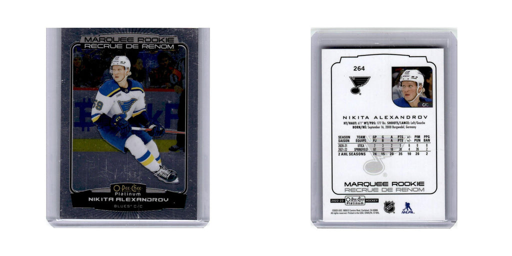 Nikita Alexandrov Rookie 2022 O-Pee-Chee Platinum #264 St. Louis Blues NM