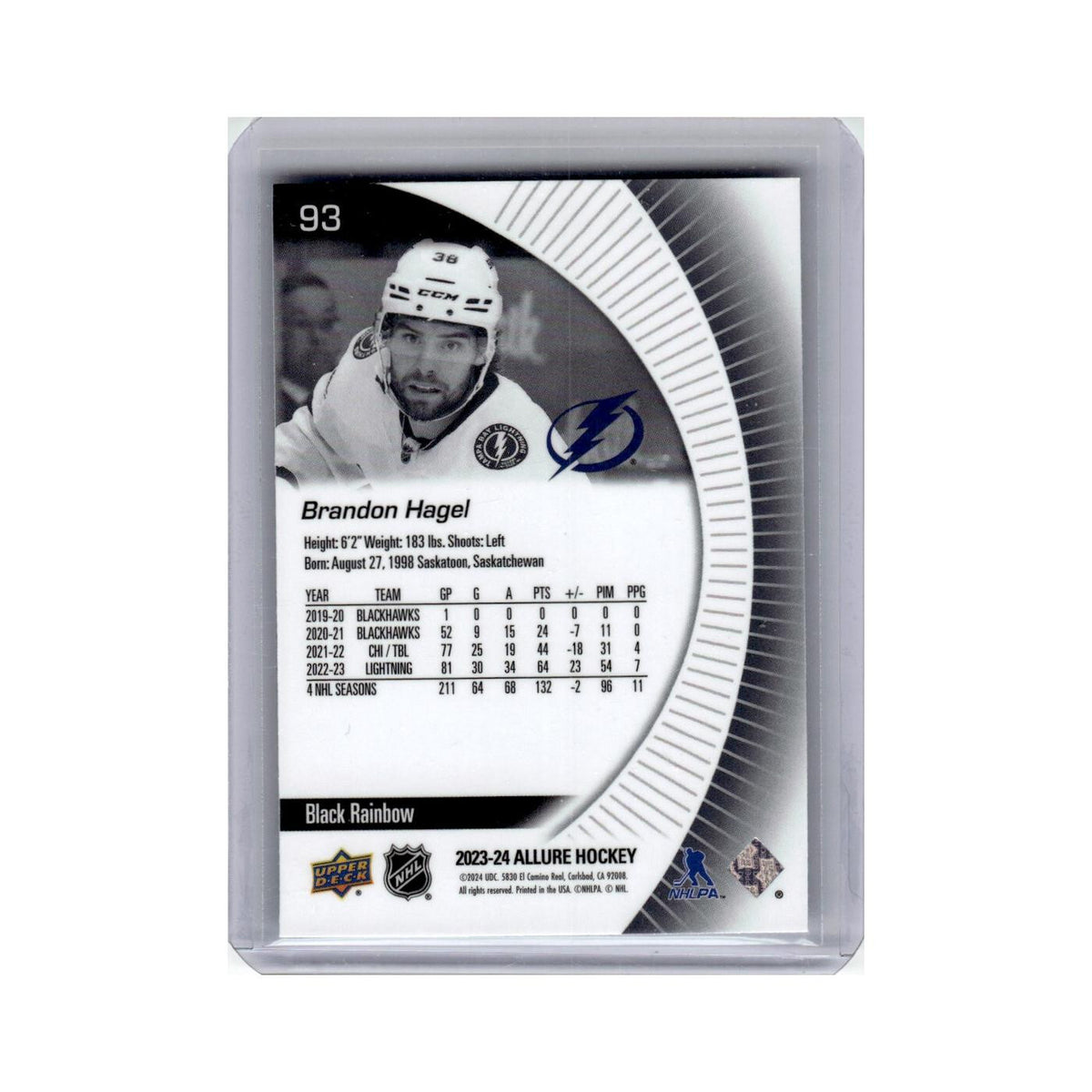 Brandon Hagel 2023 Upper Deck Allure #93 Tampa Bay Lightning Hockey Card NM