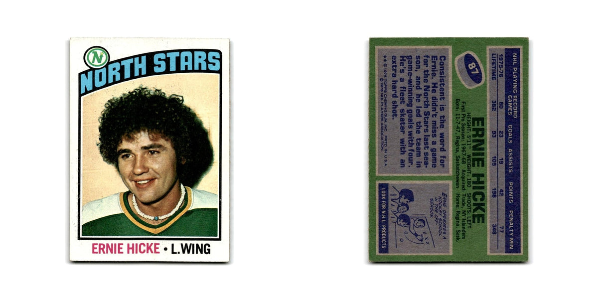 1976 Topps Ernie Hicke Minnesota North Stars #87