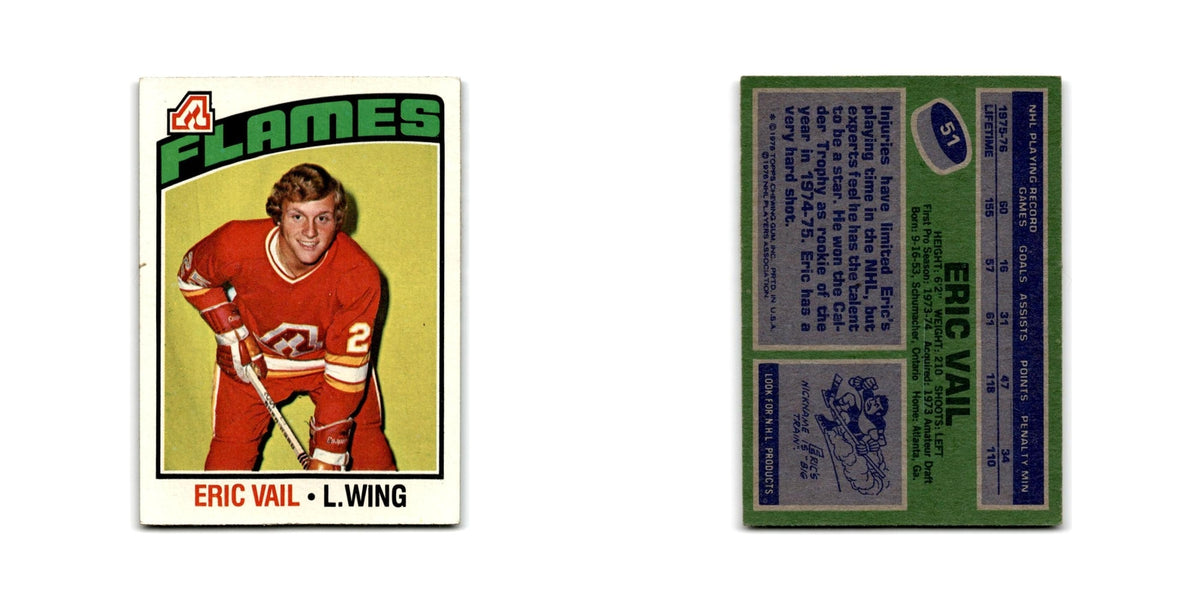 1976 Topps Eric Vail Atlanta Flames #51