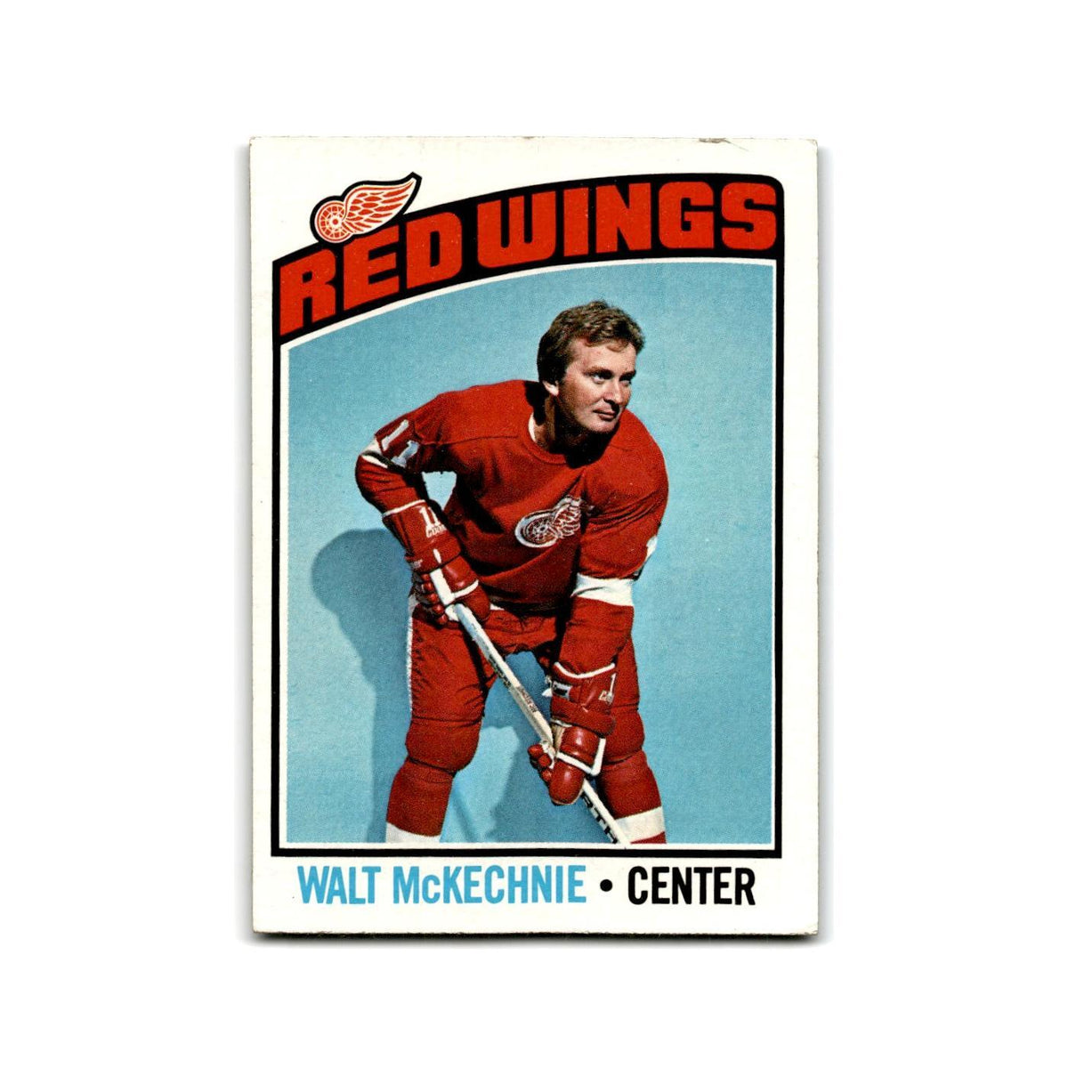 1976 Topps Walt McKechnie Detroit Red Wings #196