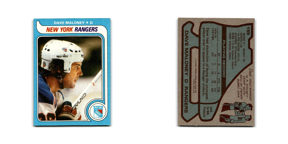 1979 Topps Dave Maloney New York Rangers #159