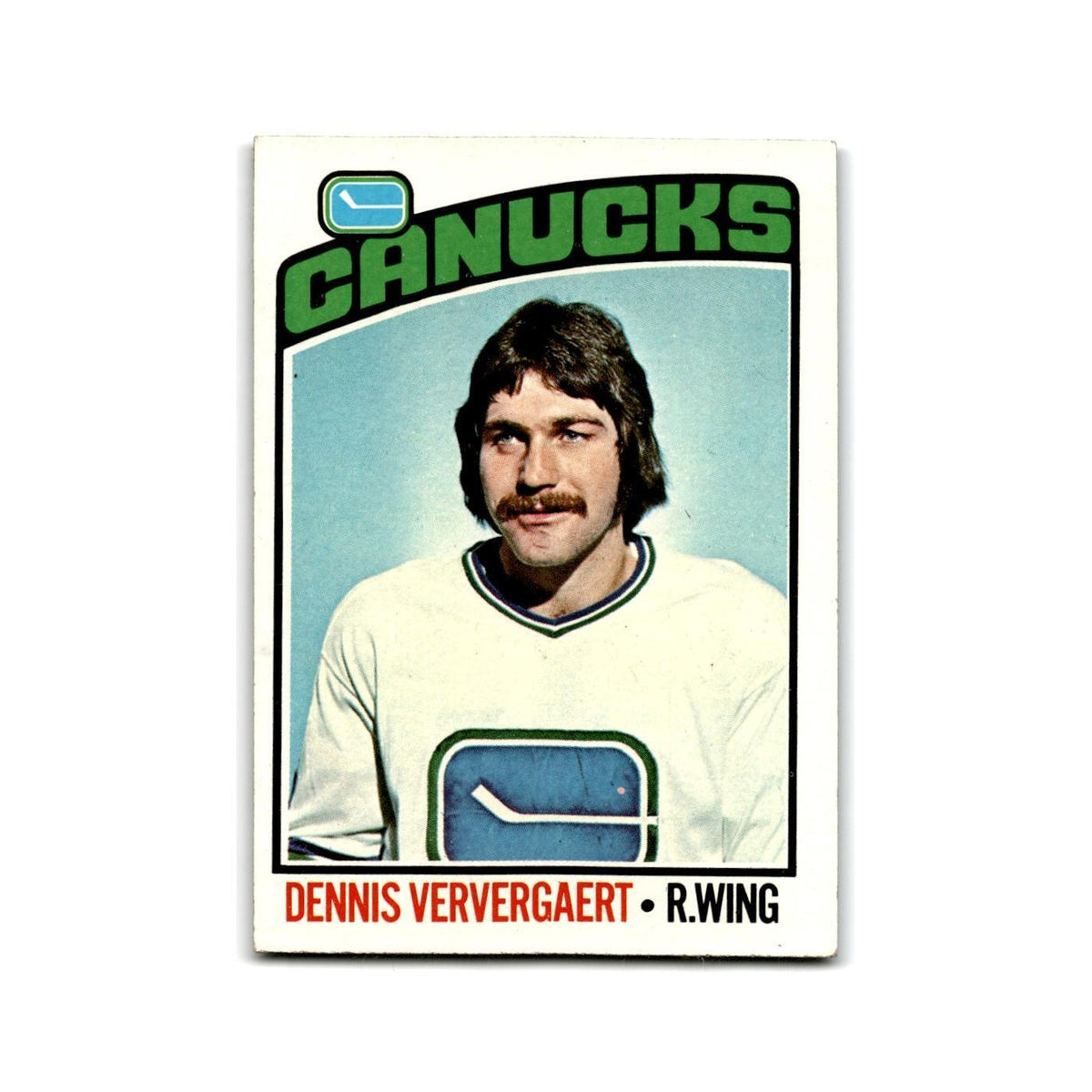 1976 Topps Dennis Ververgaert Vancouver Canucks #175