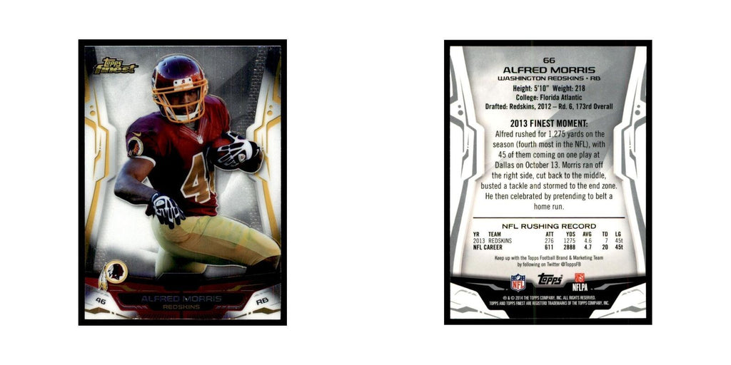 2014 Finest Alfred Morris Football Cards #66