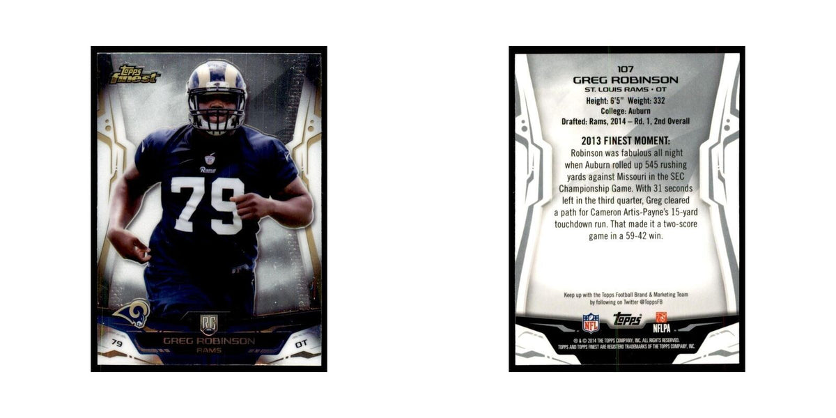 2014 Finest Greg Robinson RC Football Cards #107
