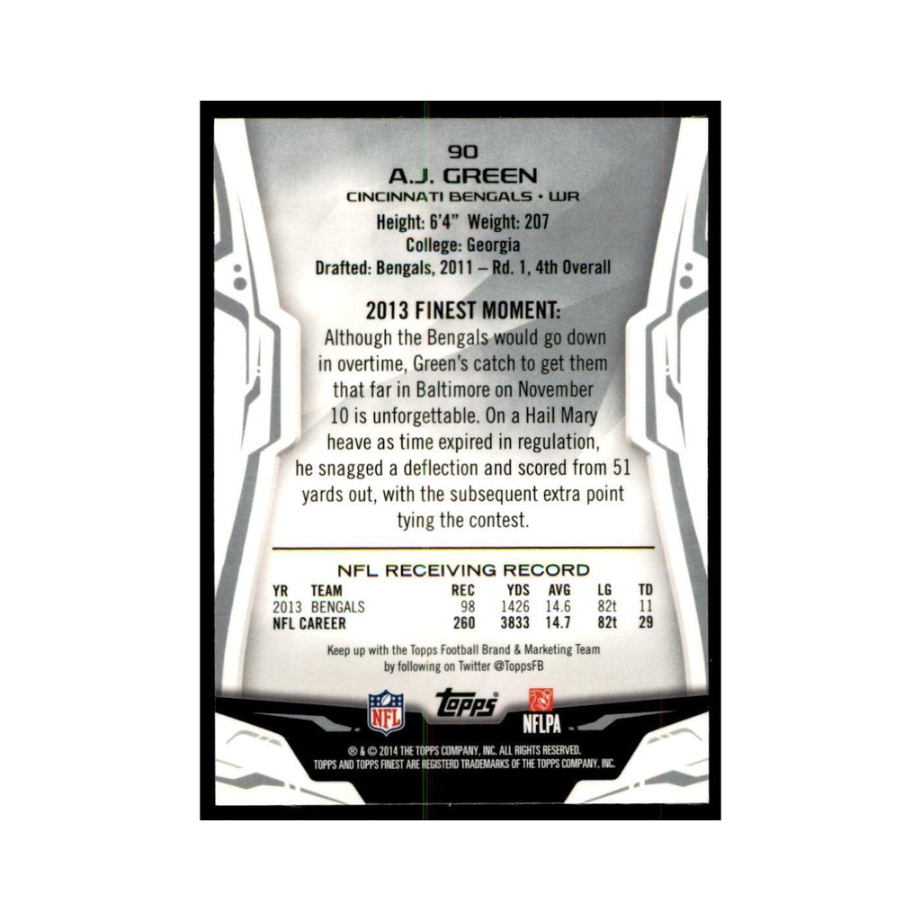 2014 Finest A.J. Green Football Cards #90