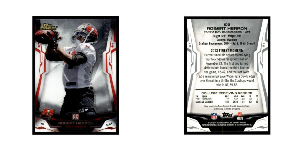 2014 Finest Robert Herron RC Football Cards #109