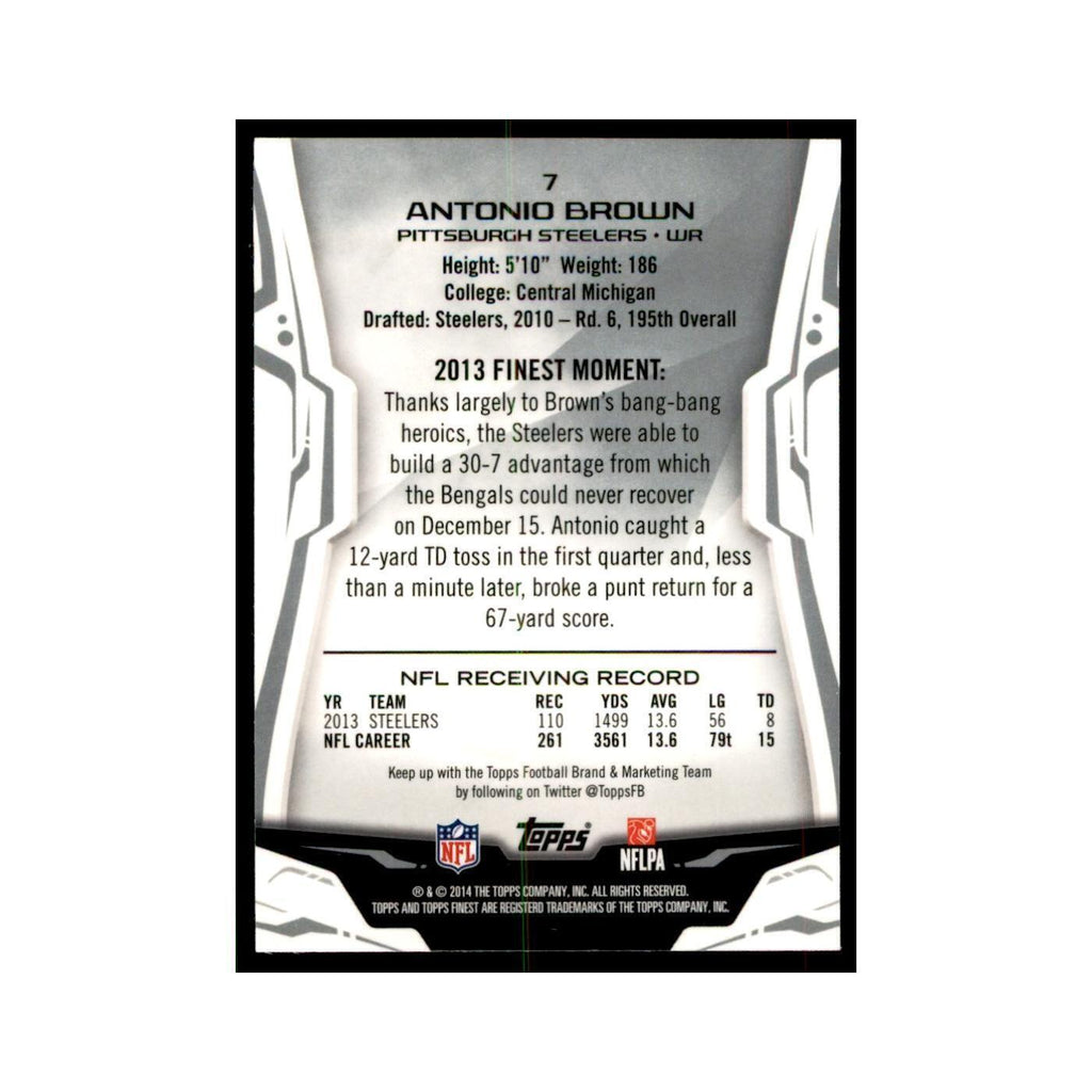 2014 Finest Antonio Brown Football Cards #7