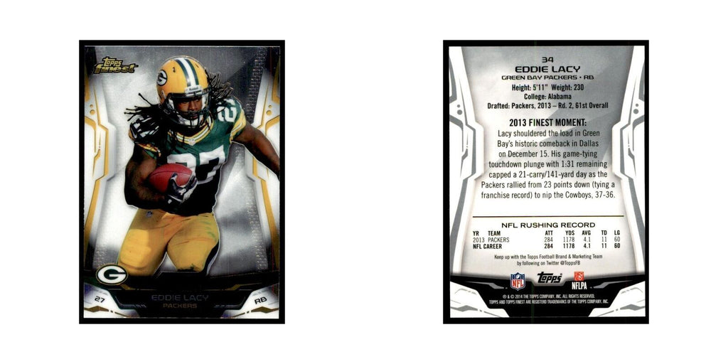 2014 Finest Eddie Lacy Football Cards #34