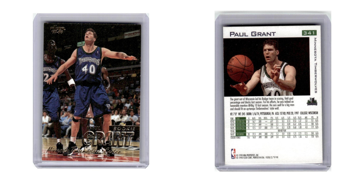 1997 Fleer Paul Grant Timberwolves #341