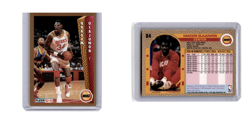 1992 Fleer Hakeem Olajuwon Rockets #84