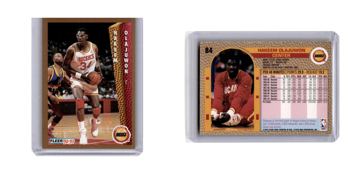 1992 Fleer Hakeem Olajuwon Rockets #84