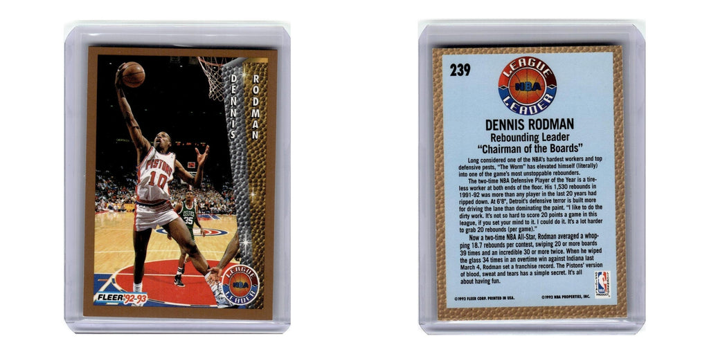 1992 Fleer Dennis Rodman Pistons #239