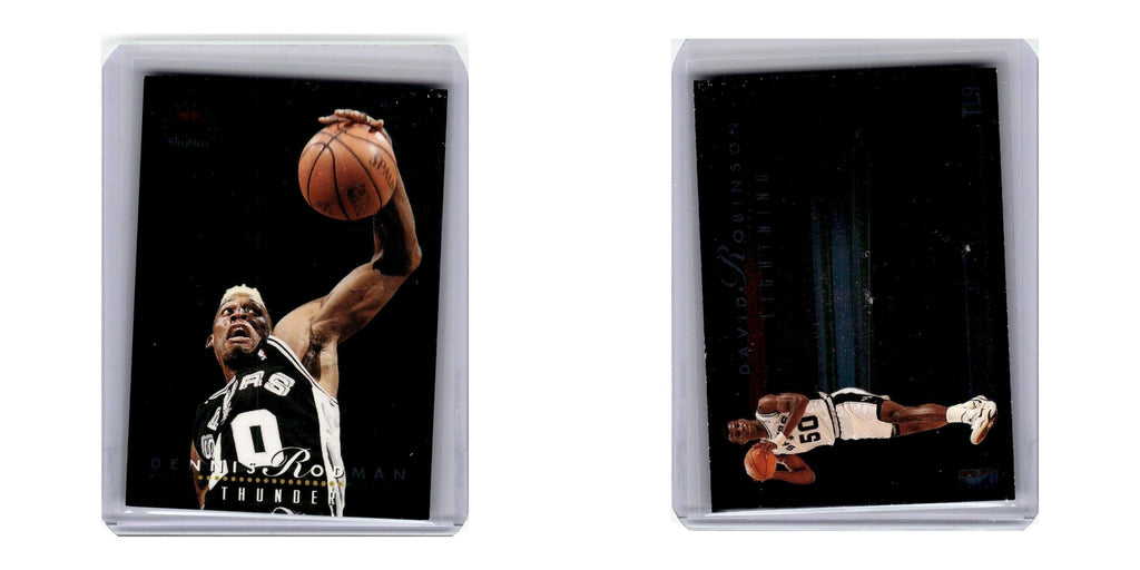 1993 Skybox Premium Thunder Lightning Dennis Rodman David Robinson #TL9