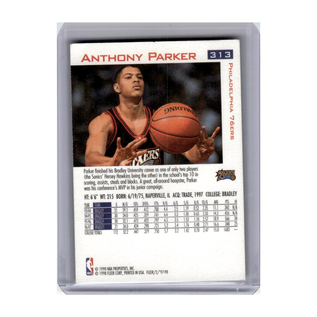 1997 Fleer Anthony Parker 76ers #313
