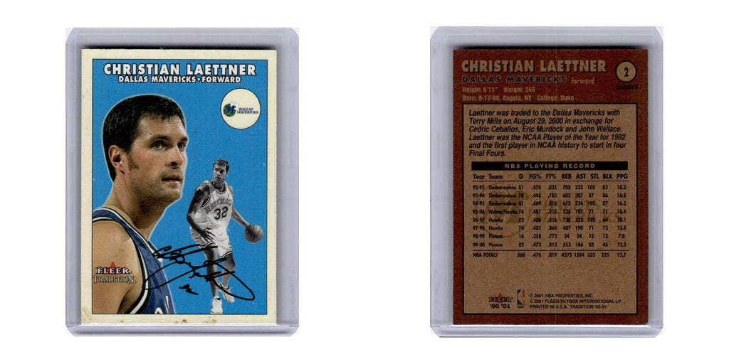 2000 Fleer Tradition Christian Laettner Mavericks #2