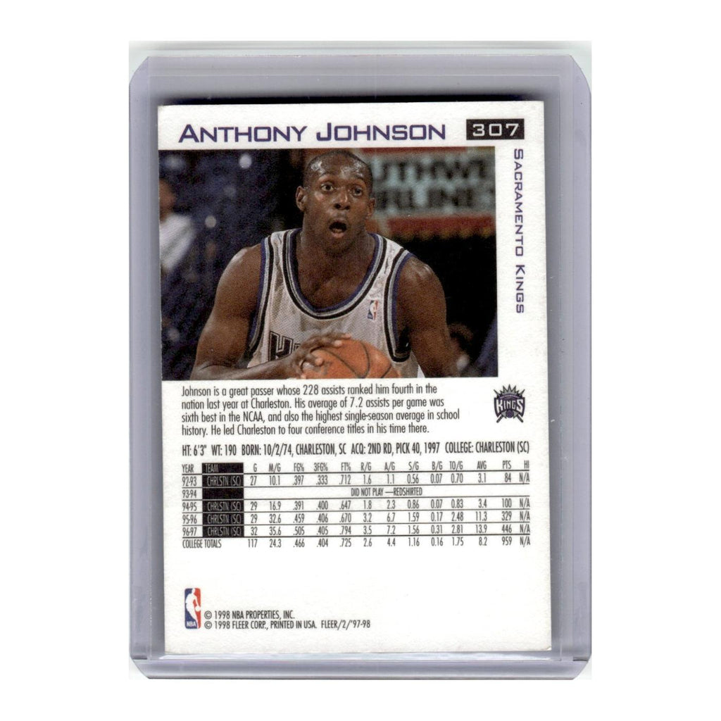 1997 Fleer Anthony Johnson Kings #307