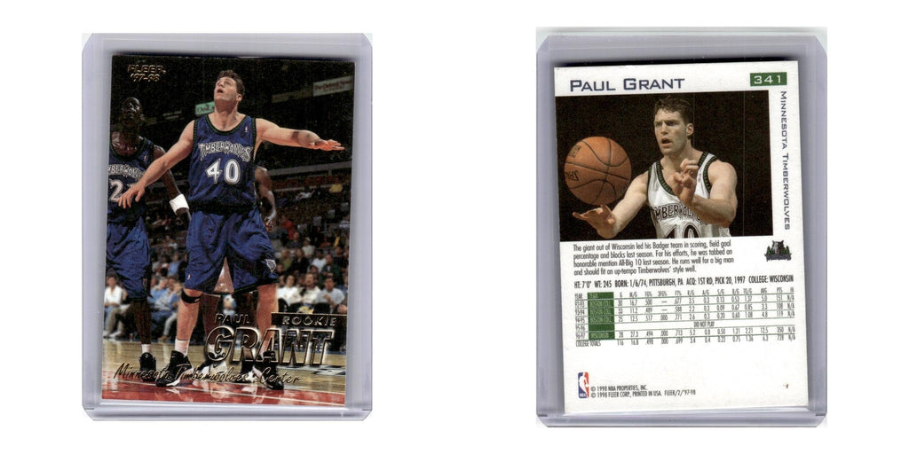 1997 Fleer Paul Grant Timberwolves #341
