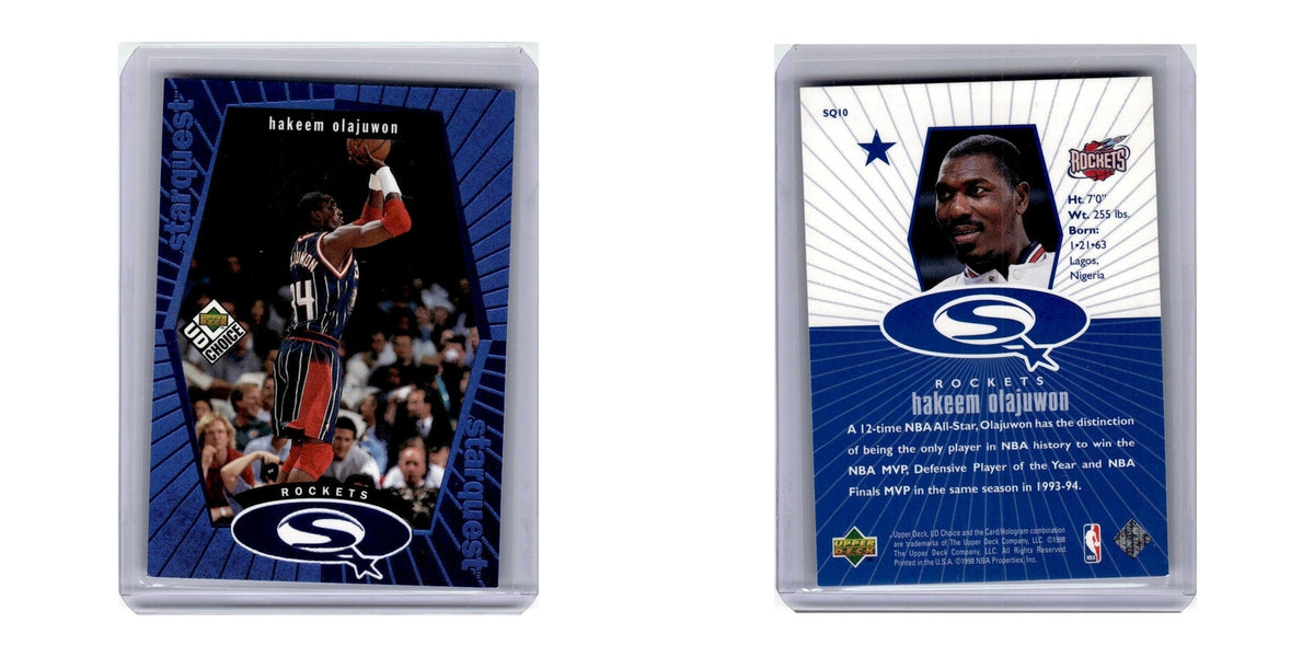 1997 Upper Deck UD Choice StarQuest Hakeem Olajuwon Rockets #SQ10