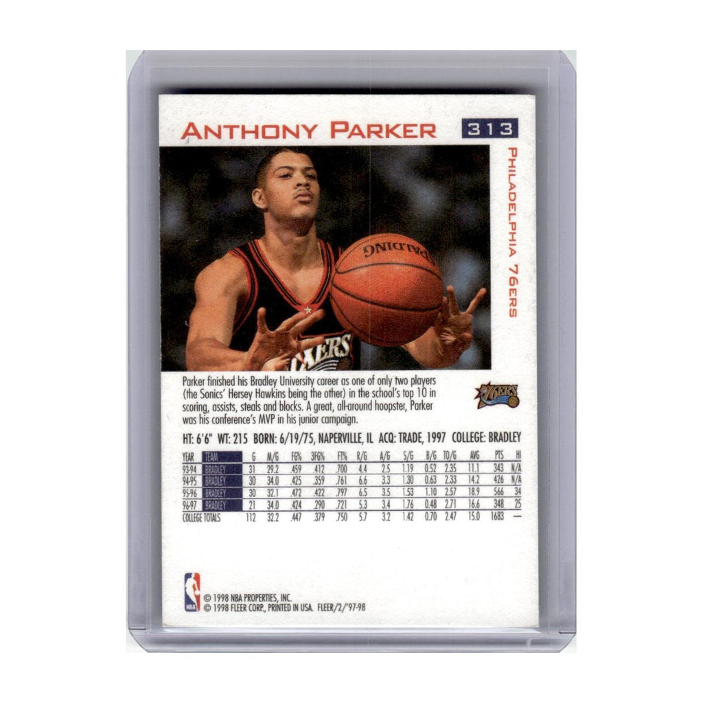 1997 Fleer Anthony Parker 76ers #313