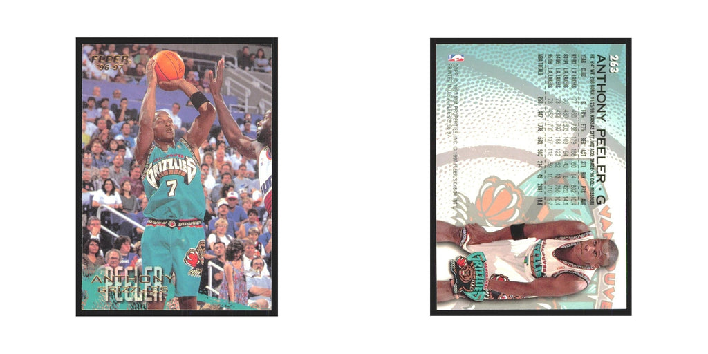 1996 Fleer Anthony Peeler Vancouver Grizzlies #263