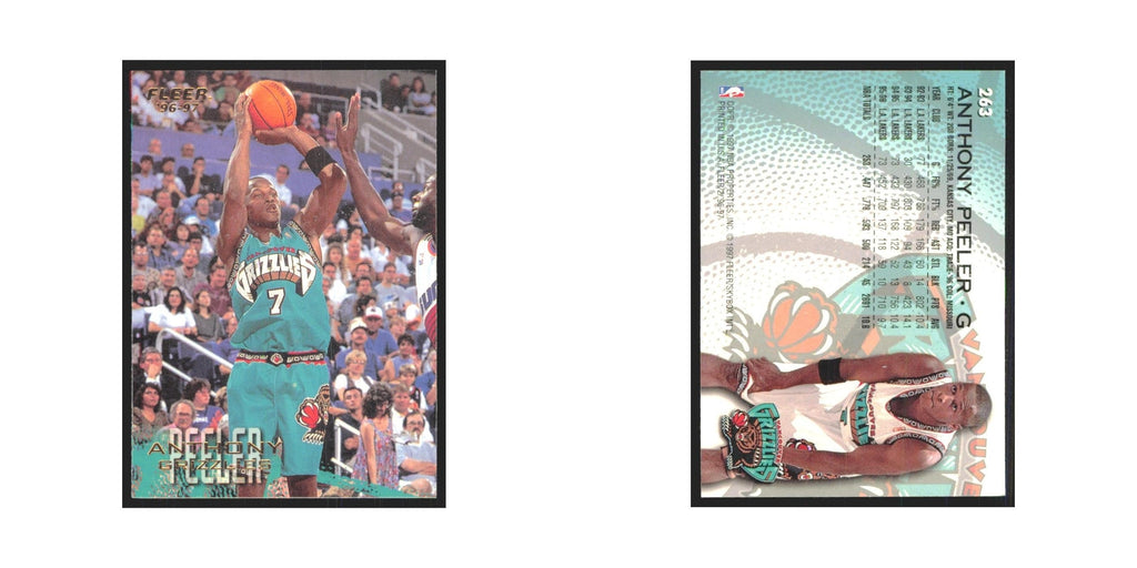 1996 Fleer Anthony Peeler Vancouver Grizzlies #263