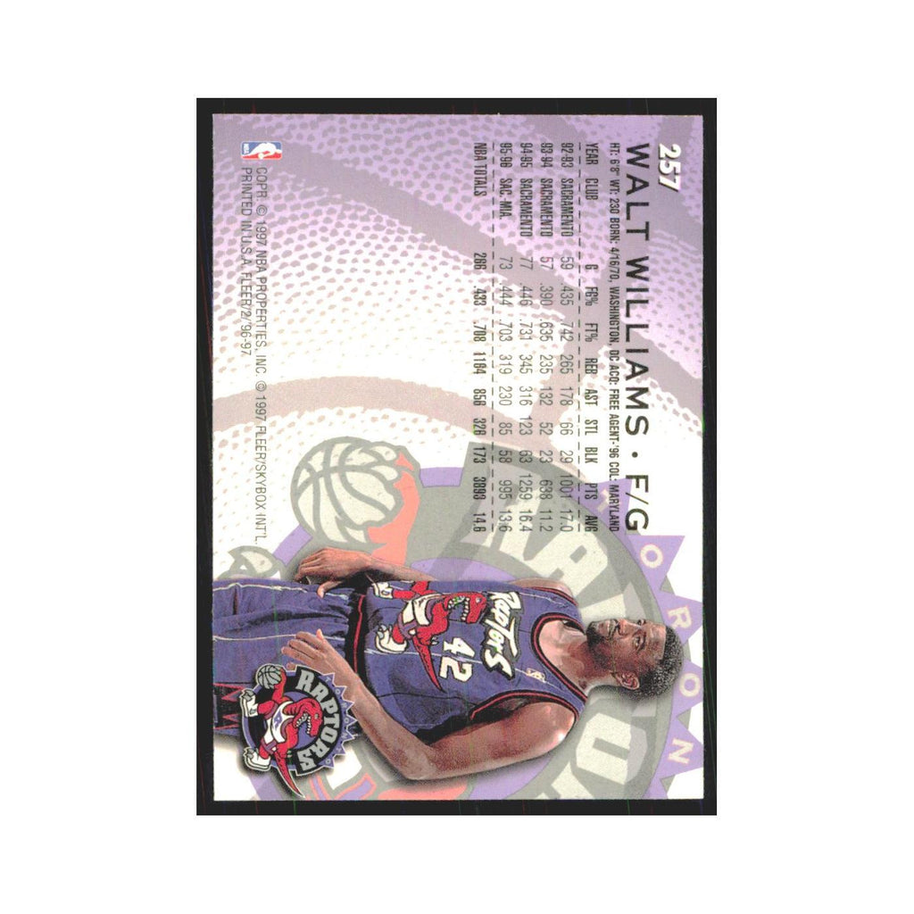 1996 Fleer Walt Williams Raptors #257