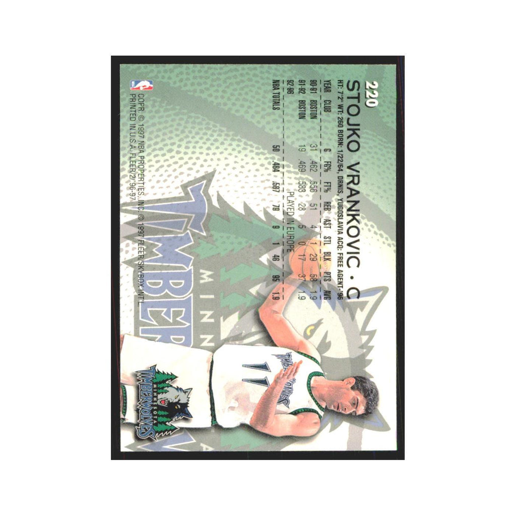 1996 Fleer Stojko Vrankovic Timberwolves #220