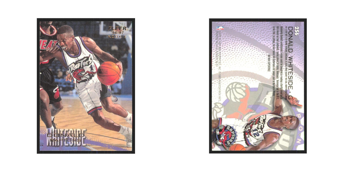 1996 Fleer Donald Whiteside RC Raptors #256