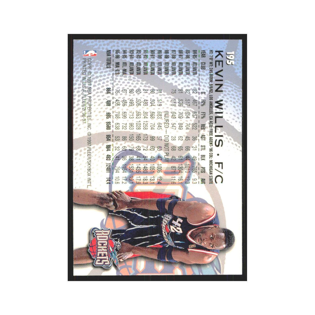 1996 Fleer Kevin Willis Rockets #195