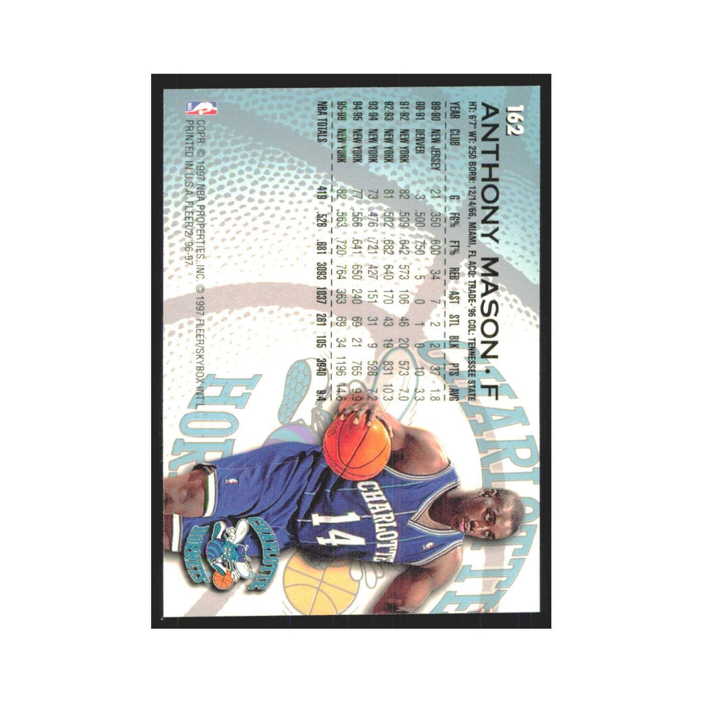 1996 Fleer Anthony Mason Hornets #162