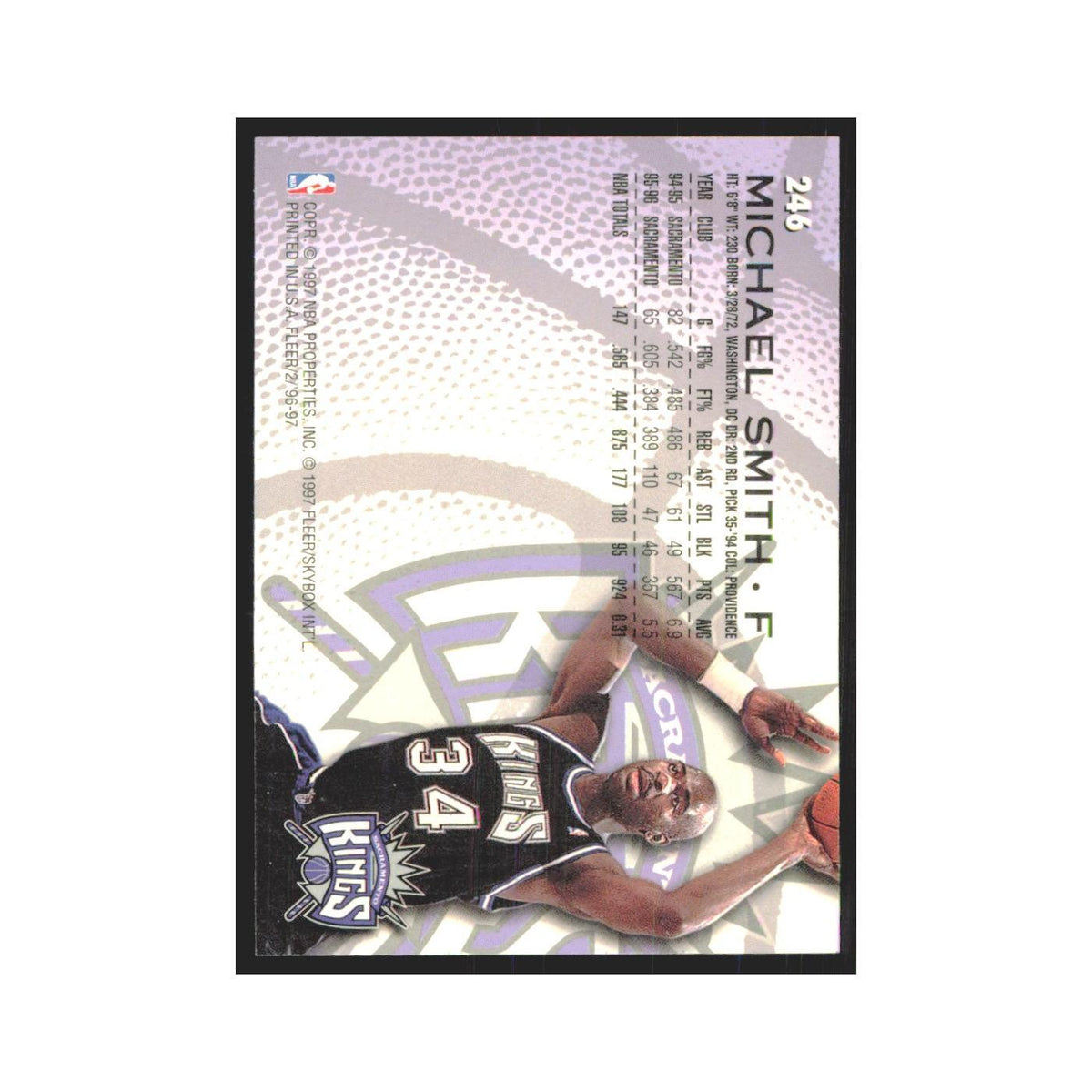 1996 Fleer Michael Smith Kings #246