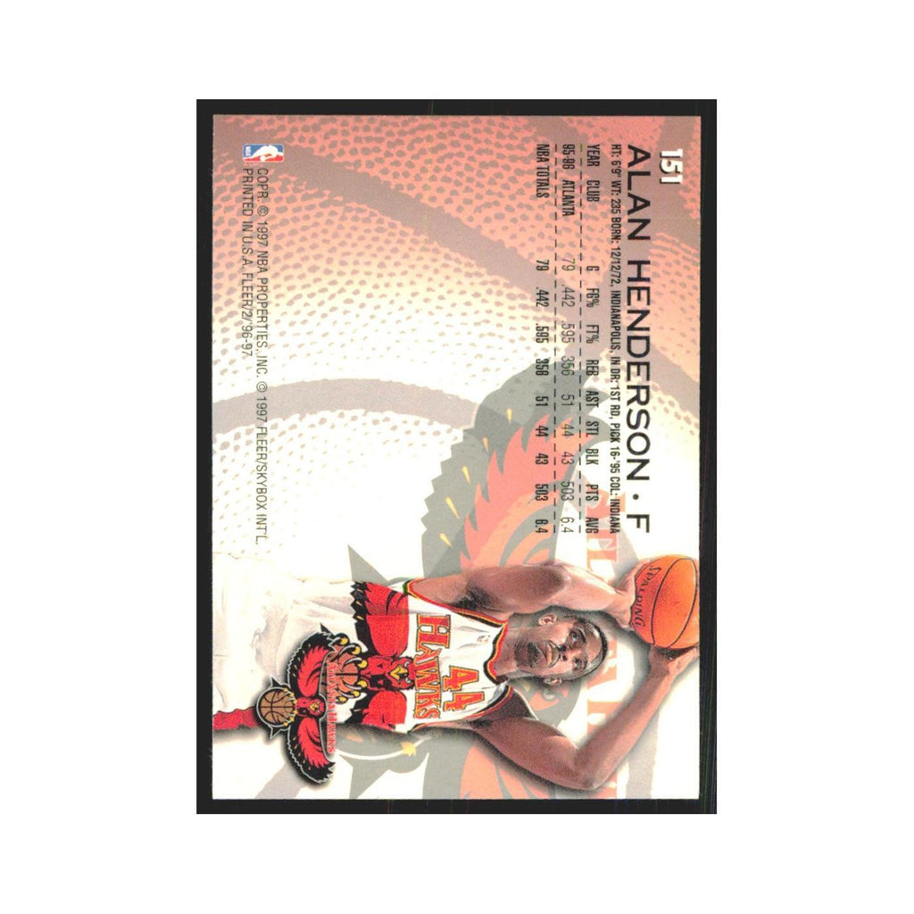 1996 Fleer Alan Henderson Hawks #151