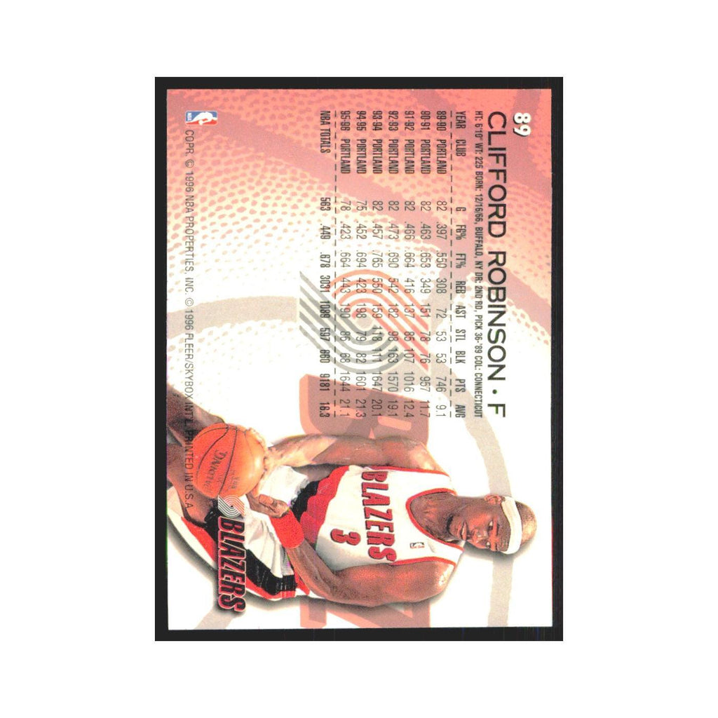 1996 Fleer Clifford Robinson Blazers #89