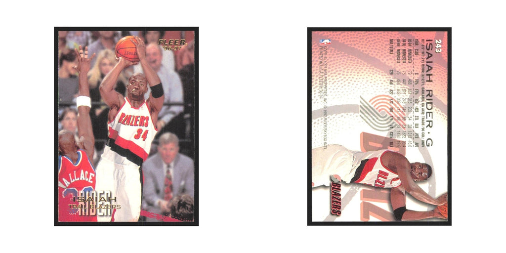1996 Fleer Isaiah Rider Blazers #243