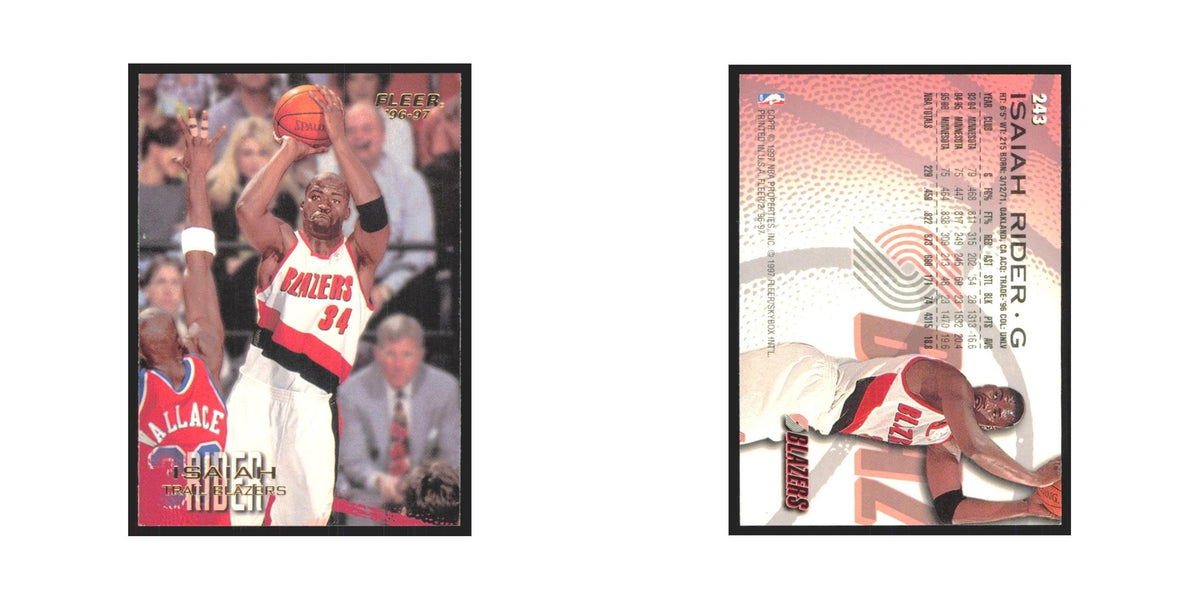 1996 Fleer Isaiah Rider Blazers #243