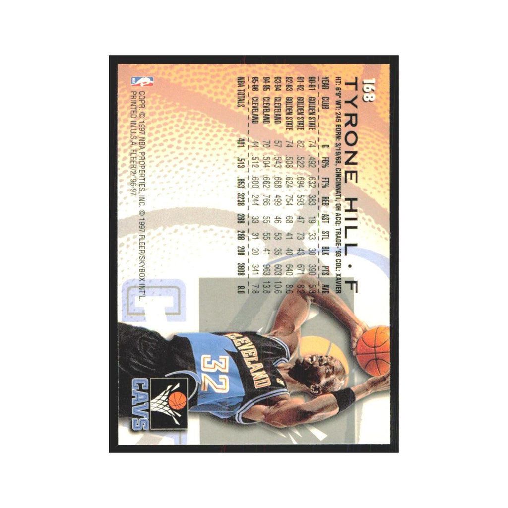 1996 Fleer Tyrone Hill Cavaliers #168