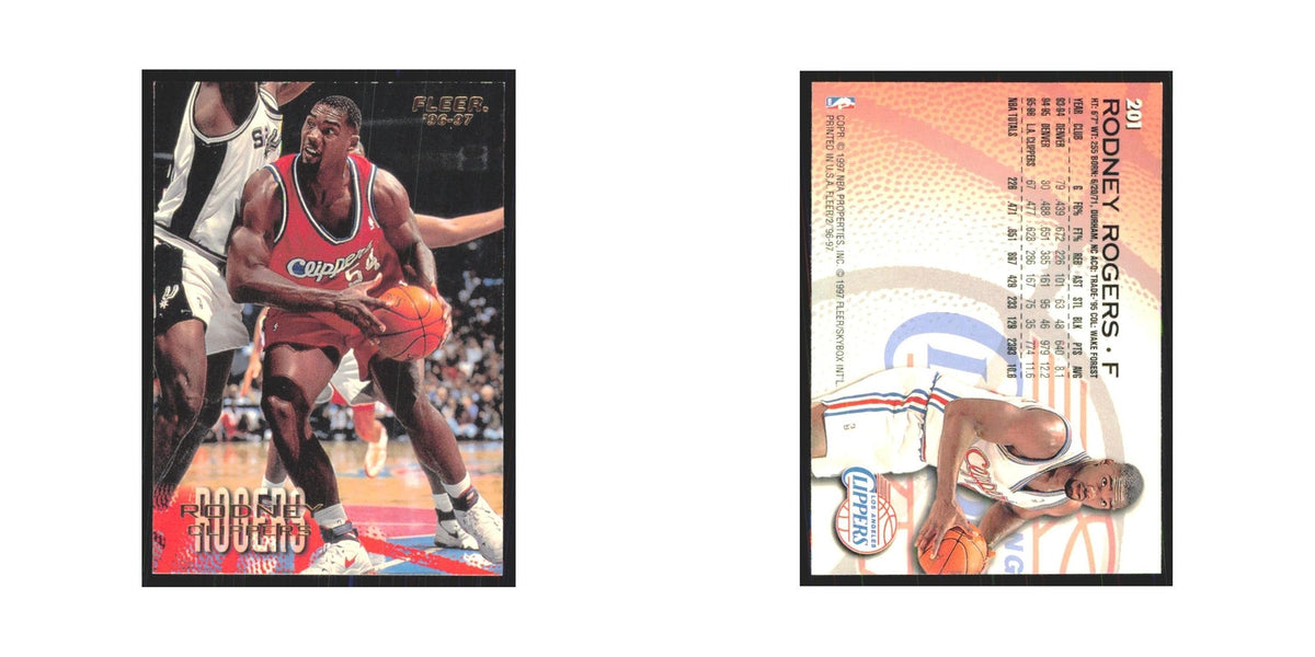 1996 Fleer Rodney Rogers Clippers #201