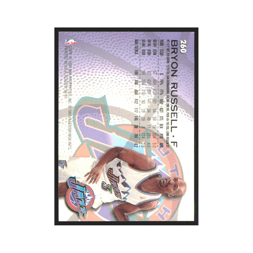 1996 Fleer Bryon Russell Jazz #260