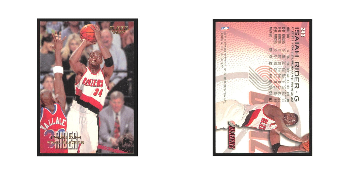 1996 Fleer Isaiah Rider Blazers #243