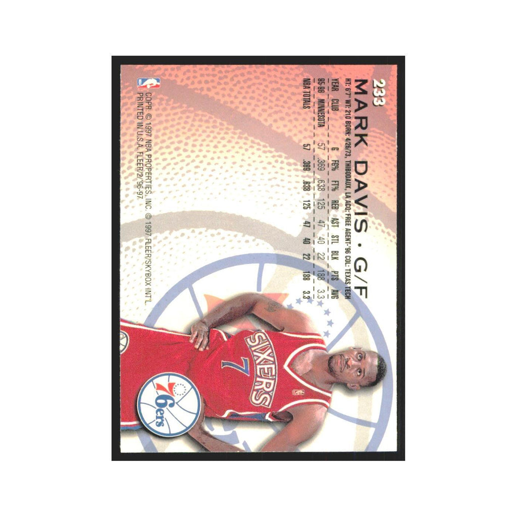 1996 Fleer Mark Davis 76ers #233