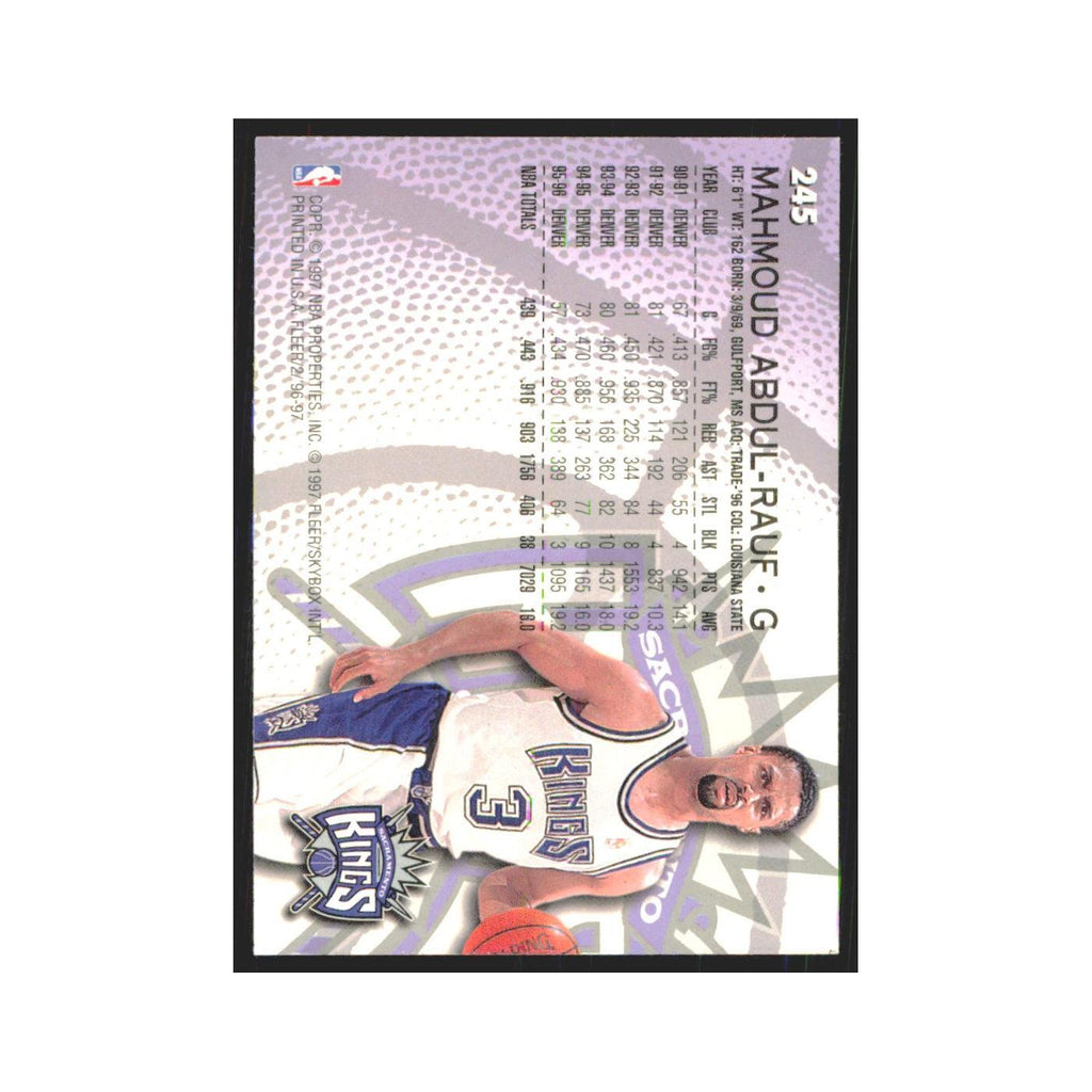 1996 Fleer Mahmoud Abdul-Rauf Kings #245