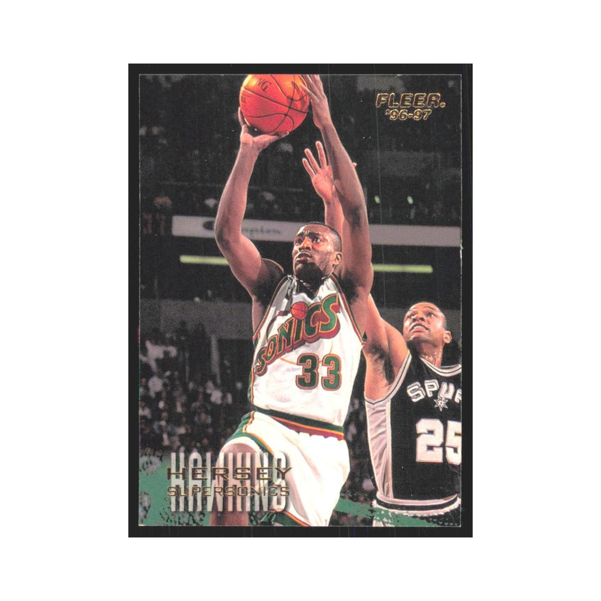 1996 Fleer Hersey Hawkins Seattle SuperSonics #101